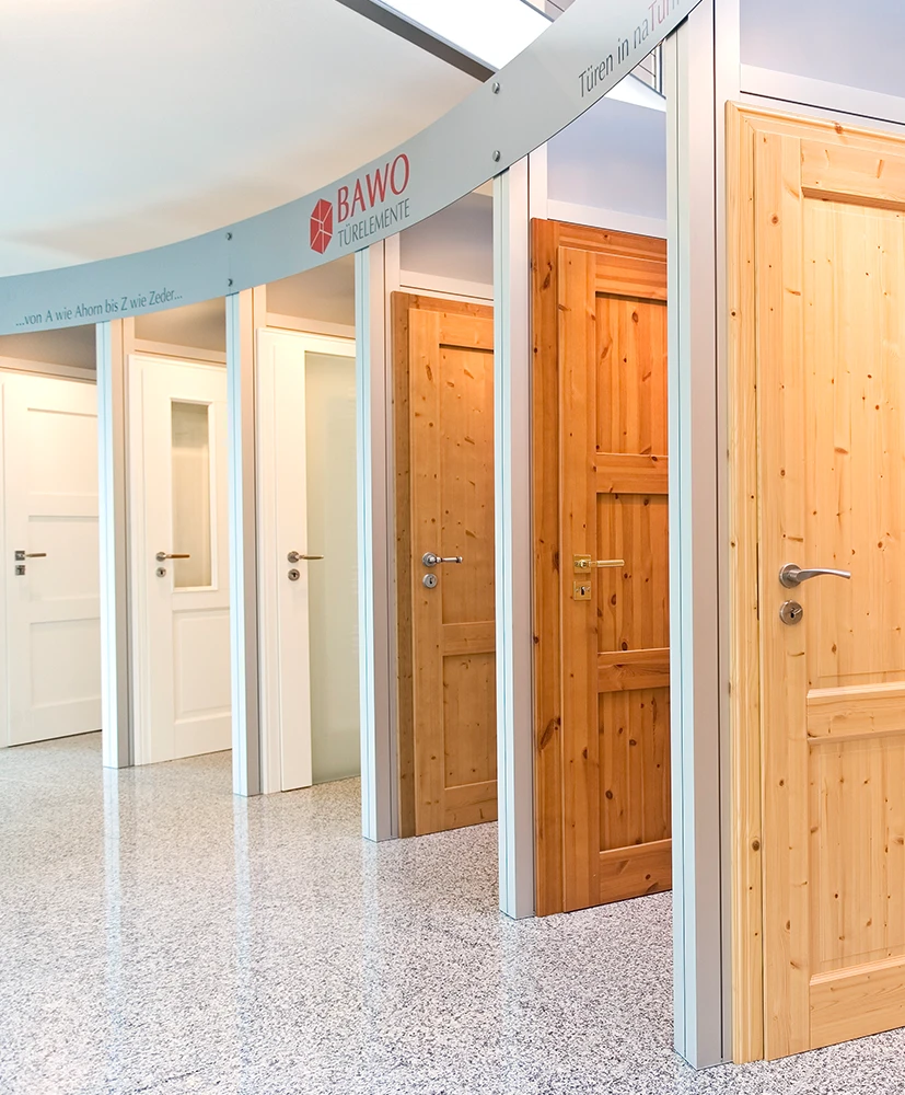 Showroom BAWO Türen in Ausstellungsraum