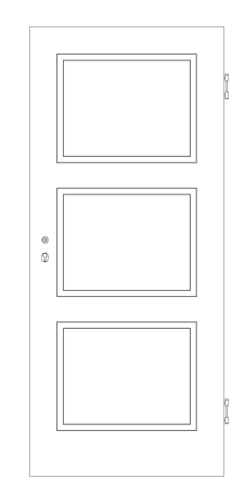 Weißlack Canto-Tür CA/K3 - Zeichnung