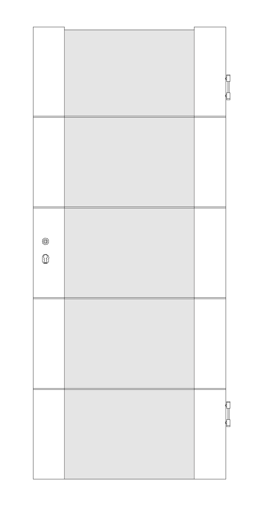 Weißlack Contura-Türen QW/HG-R4 - Zeichnung