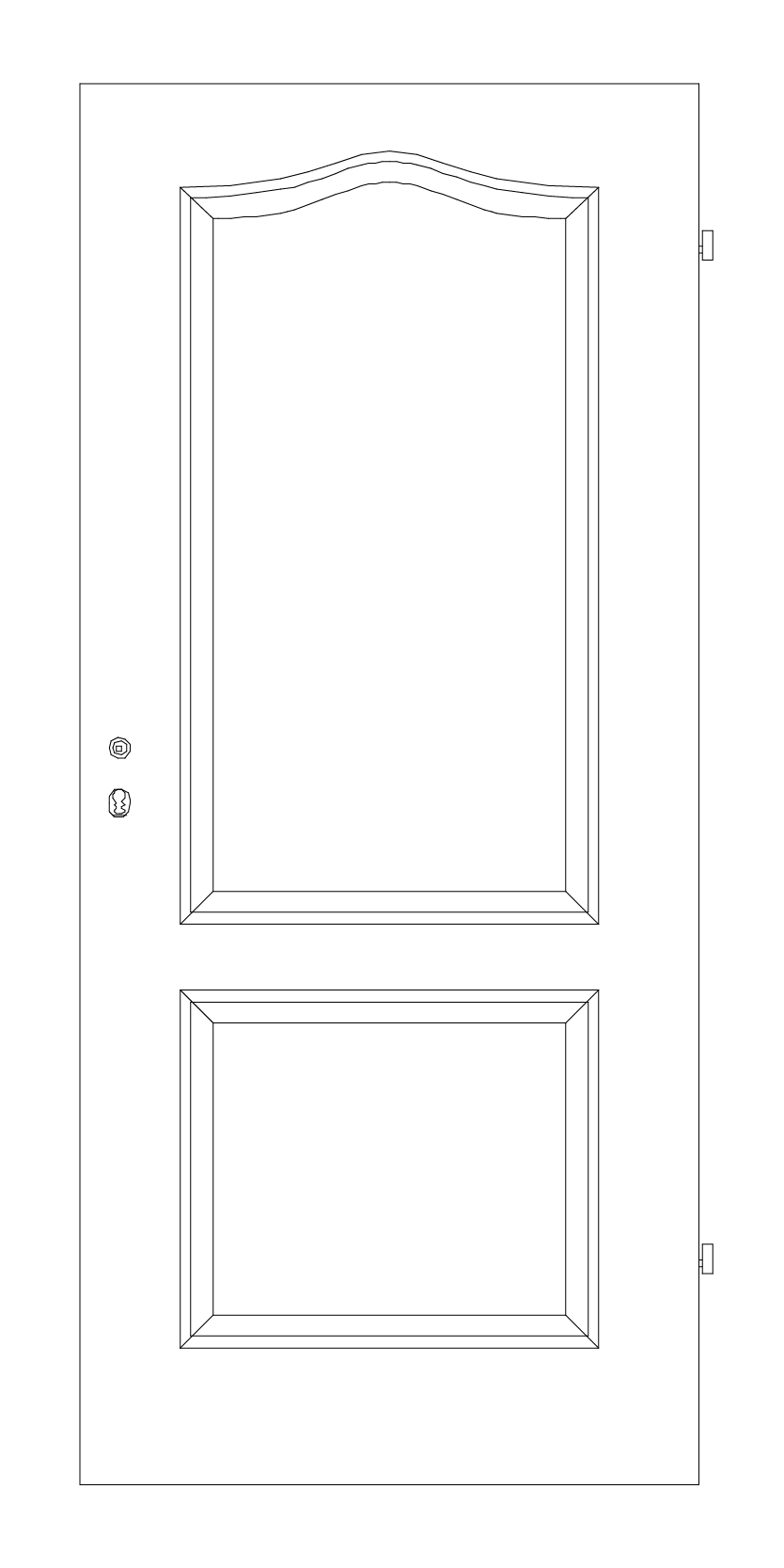 BAWO Form-Profiltür WR/2F-B - Zeichnung