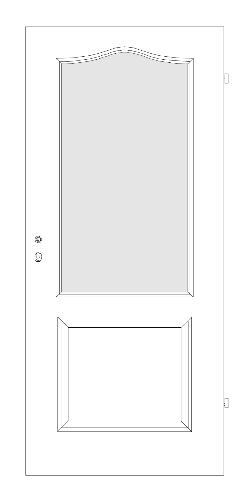 BAWO Form-Profiltür WR/2F-LA-B - Zeichnung