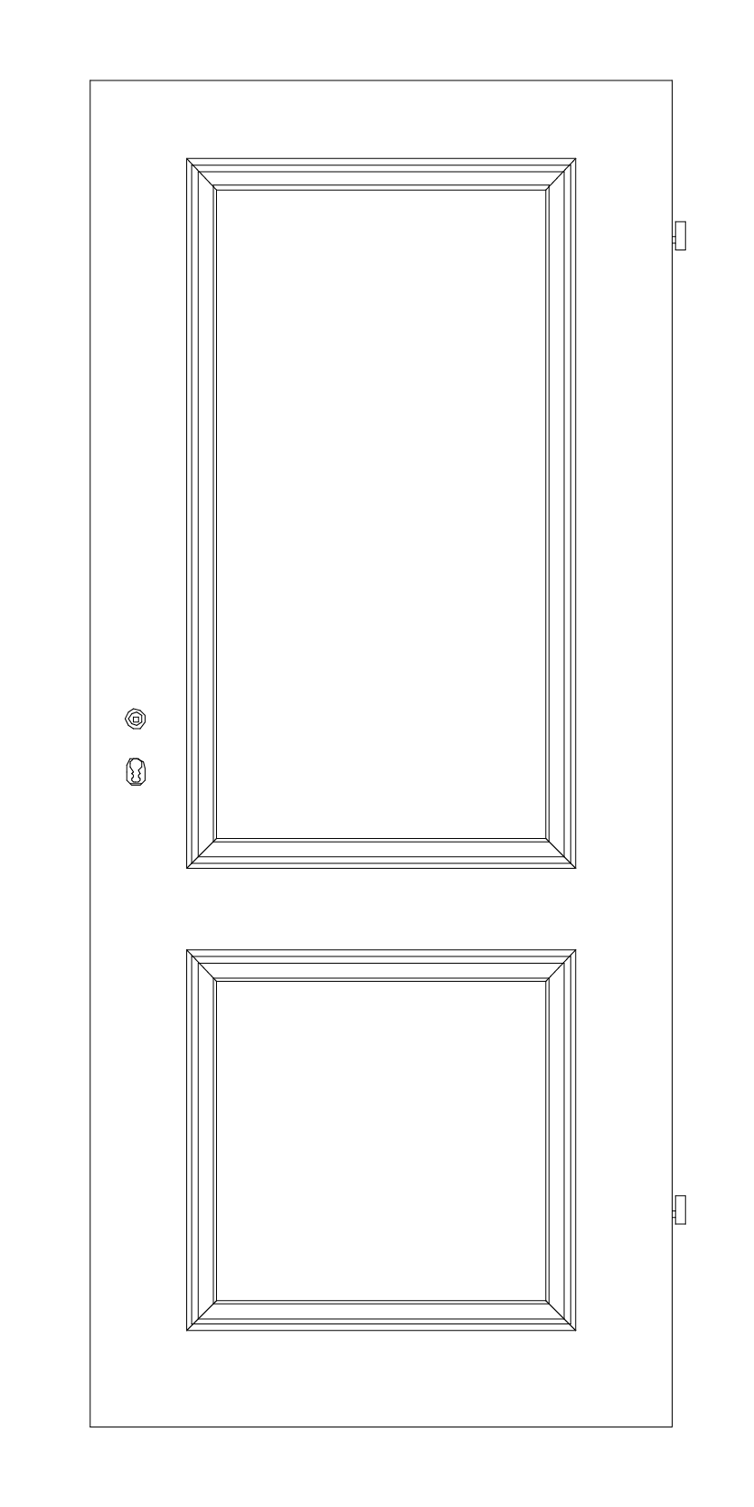 BAWO Form-Profiltür WR/2F - Zeichnung