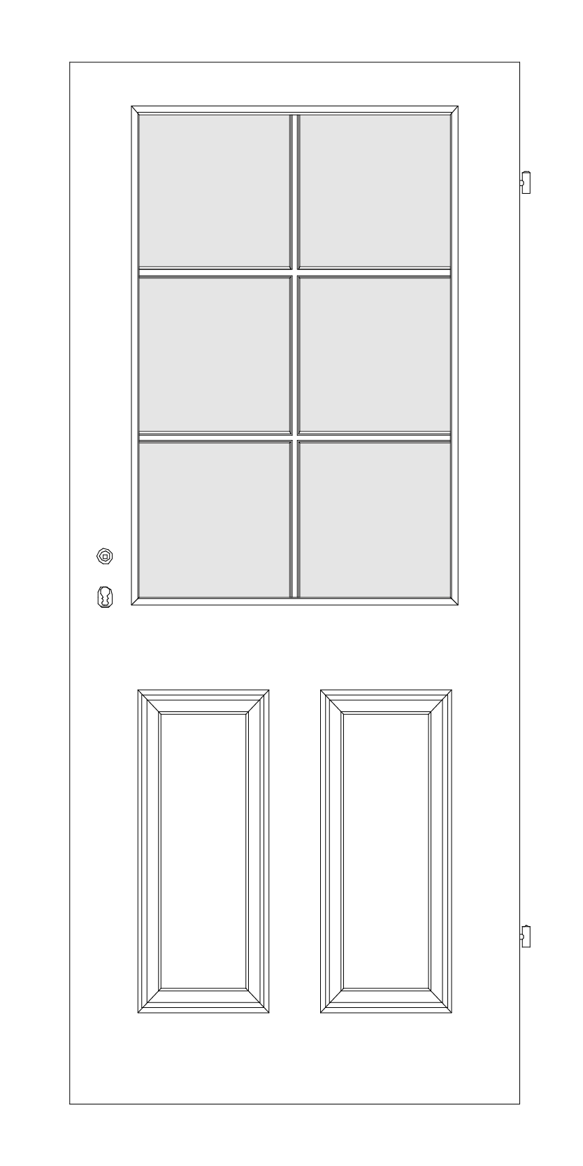BAWO Form-Profiltür WR/4F-Sp6 - Zeichnung