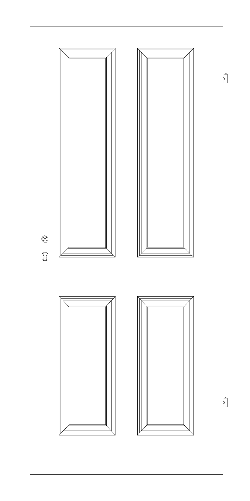 BAWO Form-Profiltür WR/4F - Zeichnung