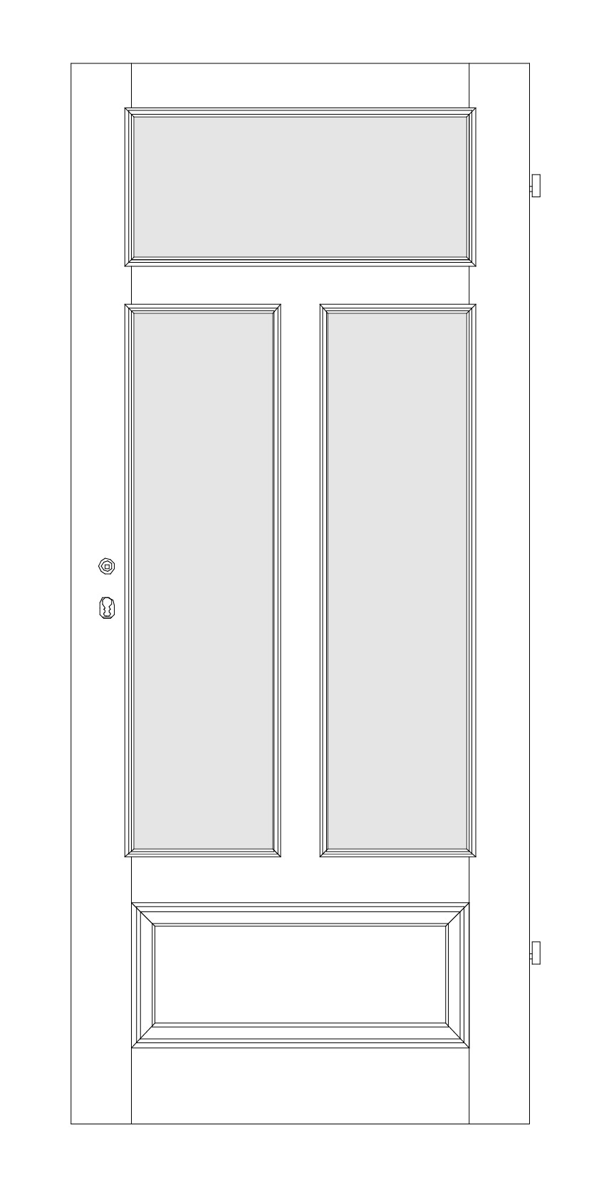 BAWO Form-Profiltür WR/H4-3xLA - Zeichnung