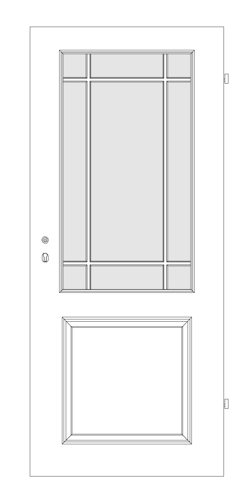 BAWO Form-Profiltür WR/2F-SJ9 - Zeichnung