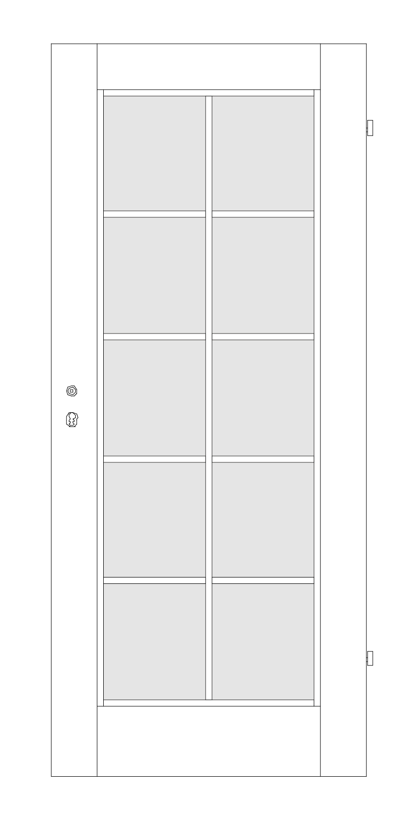 BAWO Weißlacktür FO/1F-SP10 Zeichnung