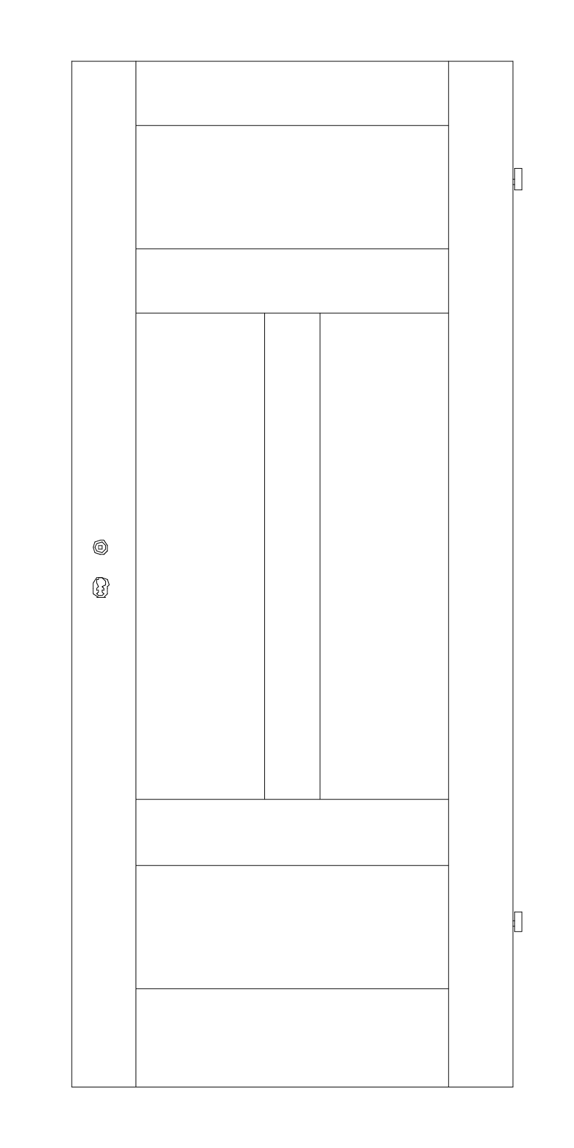BAWO Weißlacktür FO/H4 Zeichnung