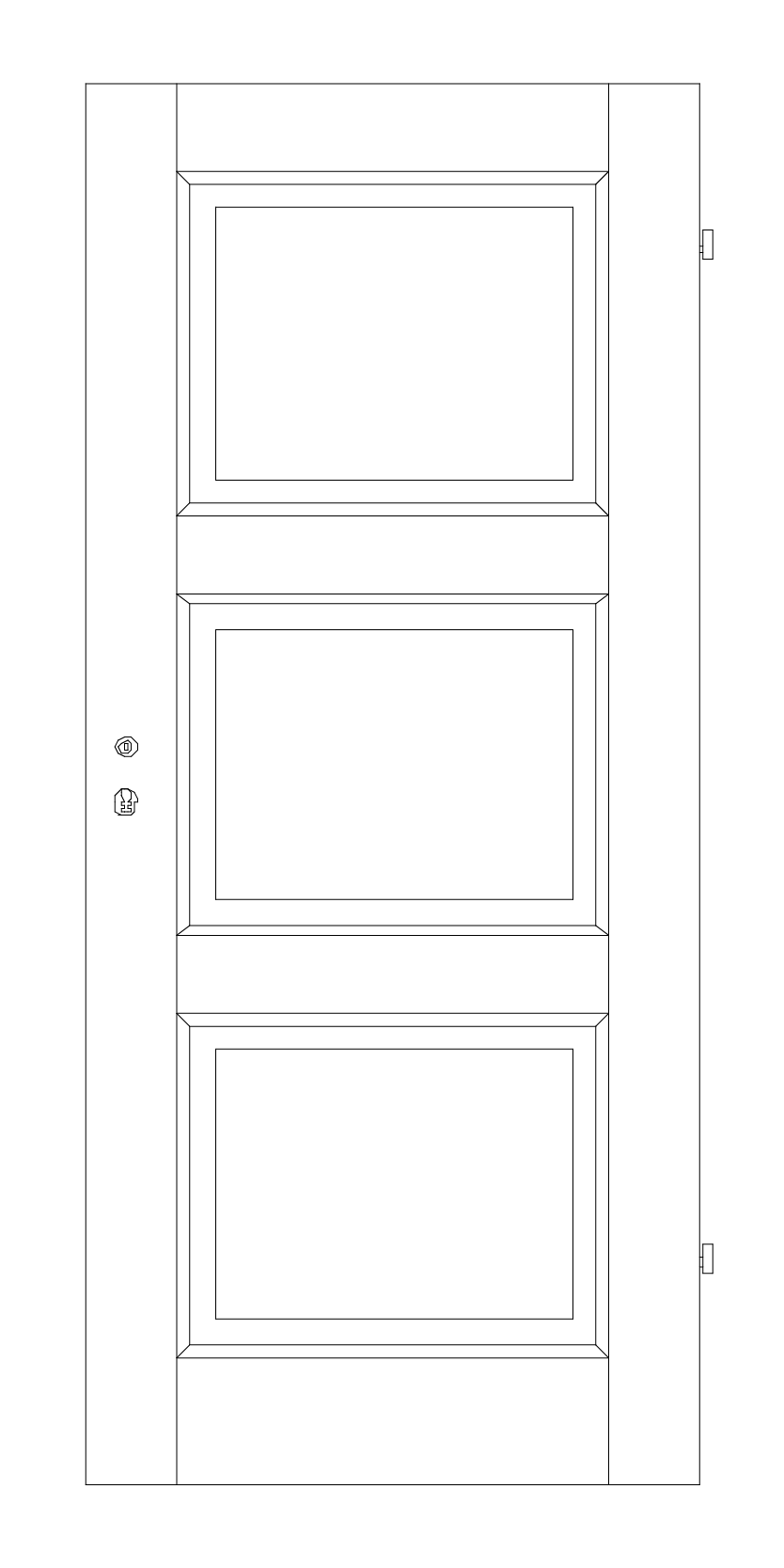 BAWO Weißlacktür WG/K3 Zeichnung