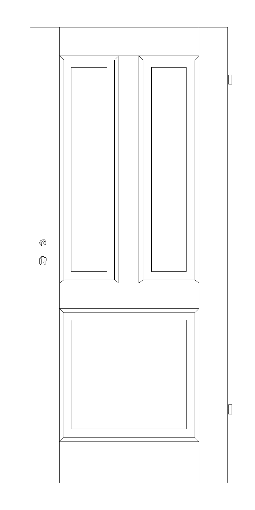 BAWO Weißlacktür WG/Y3 Zeichnung