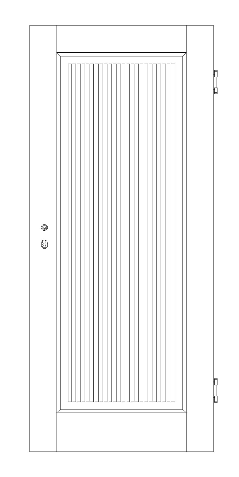 BAWO Weißlacktür WV/1F Zeichnung