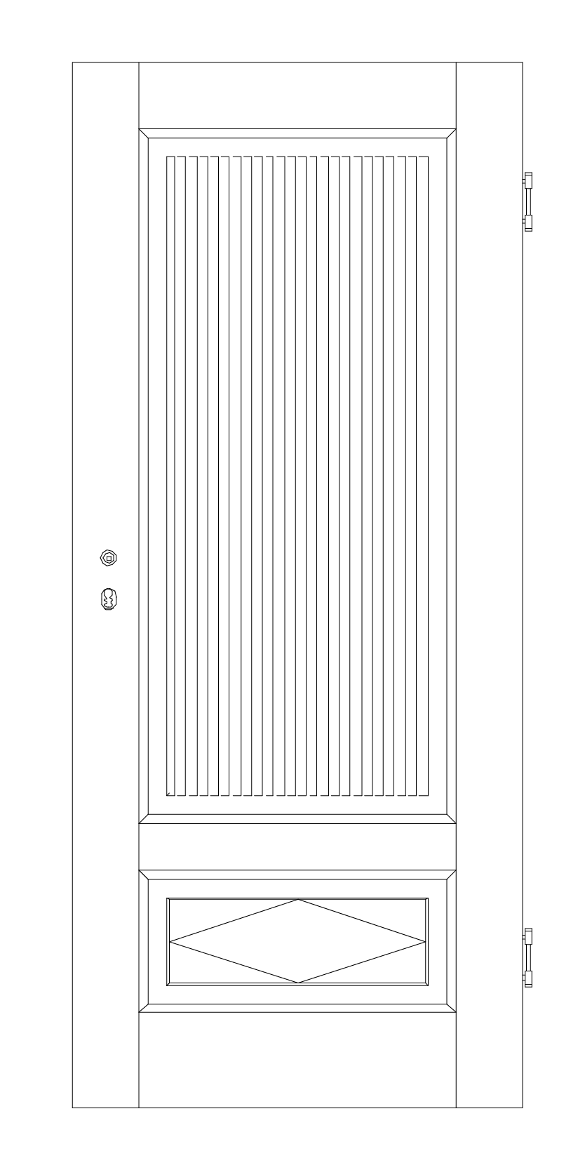 BAWO Weißlacktür WV/S2 Zeichnung
