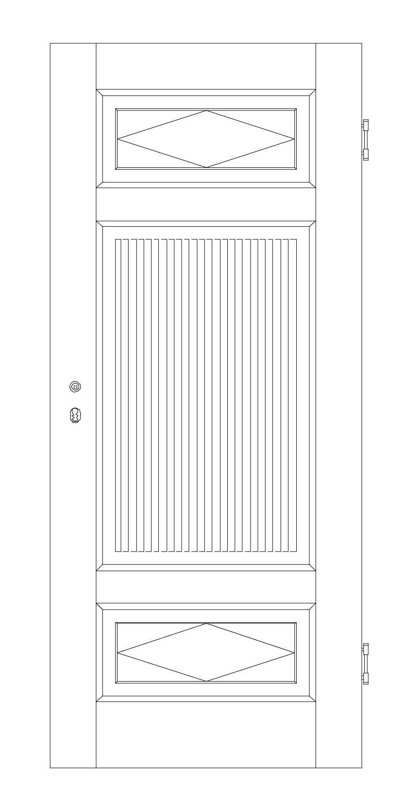BAWO Weißlacktür WV/S3 Zeichnung